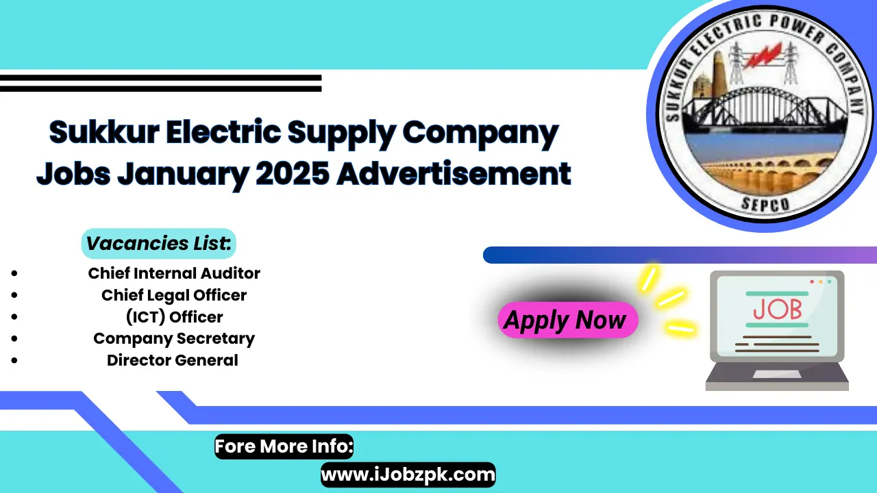 Sukkur Electric Supply Company Jobs January 2025 Advertisement